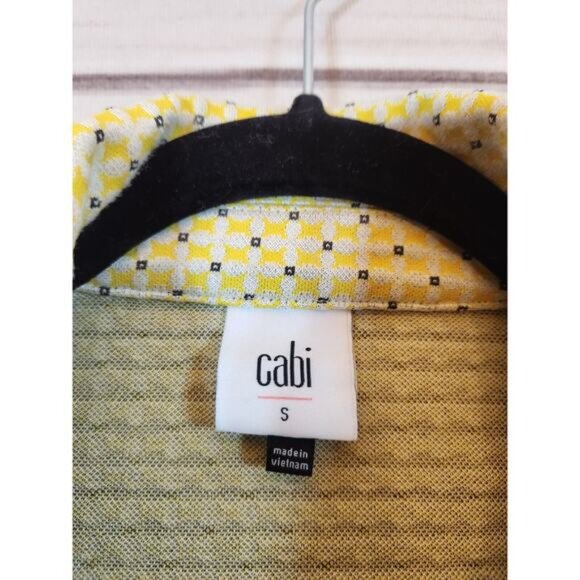 CAbi‎ Women's Yellow Hobnob Topper Jacket Size S - Picture 3 of 6
